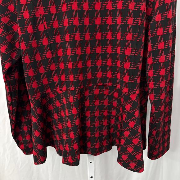 Susan Graver Printed Asymmetrical Peplum Jacket Large - Picture 11 of 11